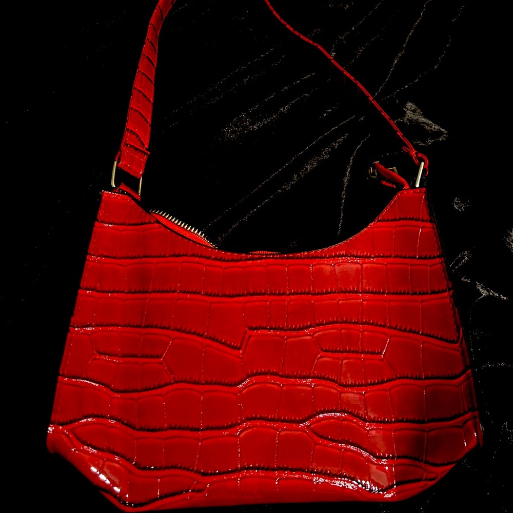 Snake Print Shoulder Purse